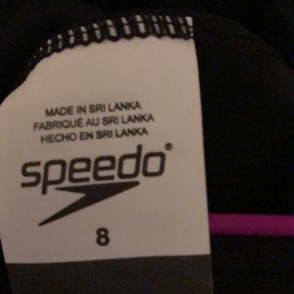 Speedo 1 piece swimsuit NWT S 8, Black & Pink - Picture 11 of 12